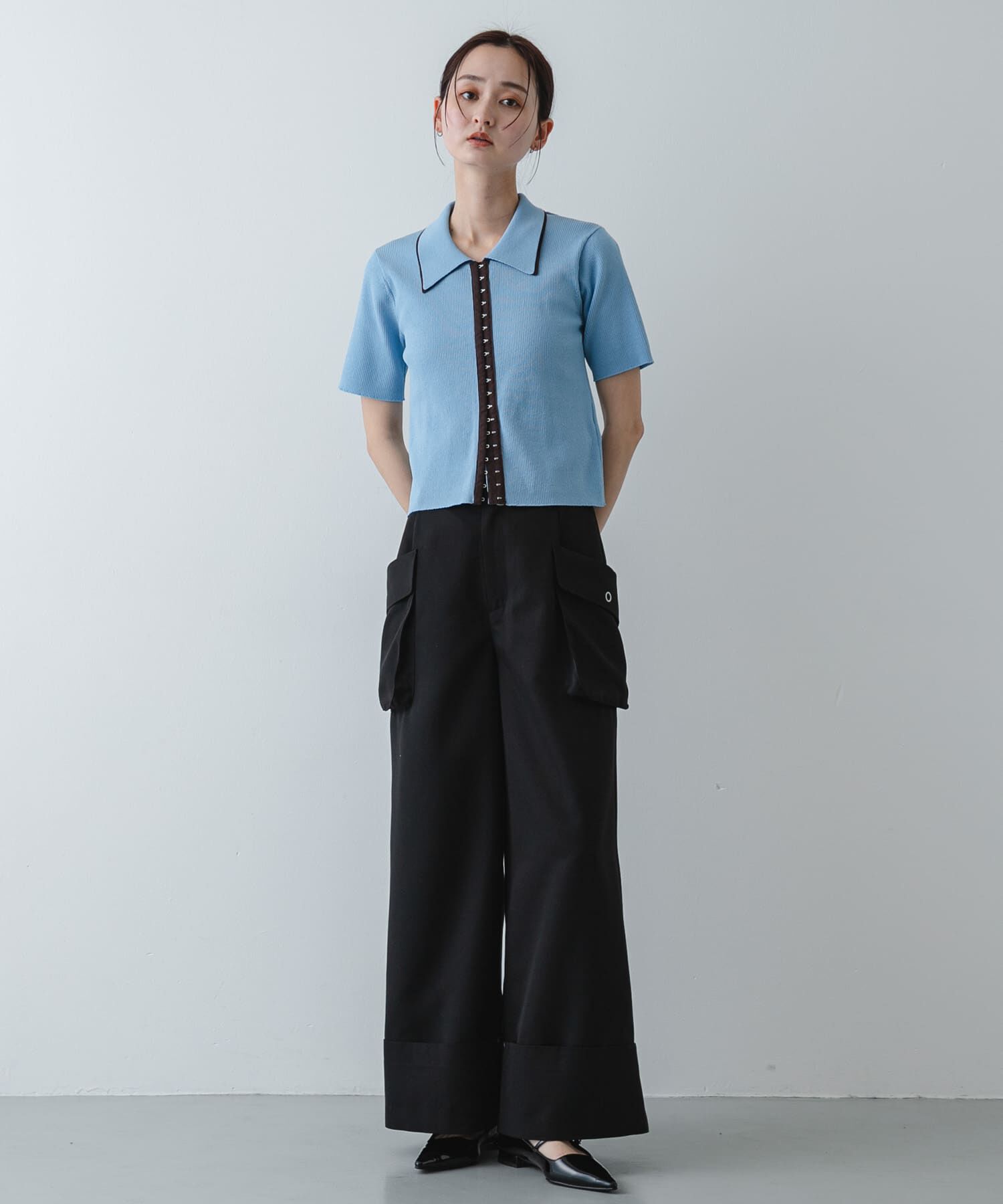 SENSE OF PLACE by URBAN RESEARCH「バイカラーエリツキホックニット」|ニット・セーター|