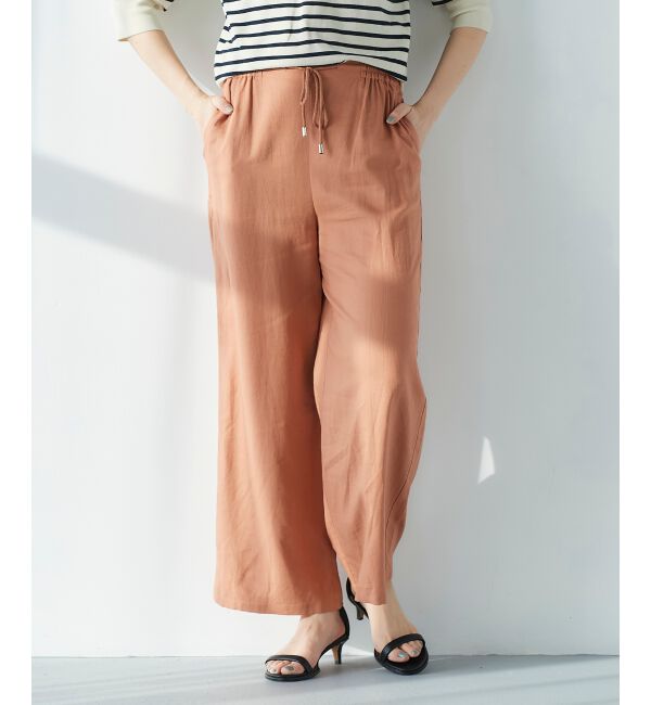 le.coeur blanc「《手洗い可能》レーヨン麻イージーパンツ」|その他|