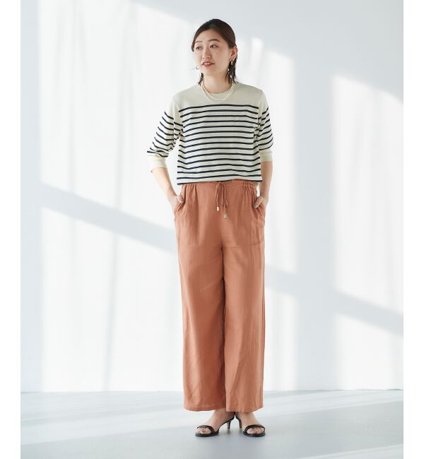 le.coeur blanc「《手洗い可能》レーヨン麻イージーパンツ」|その他|