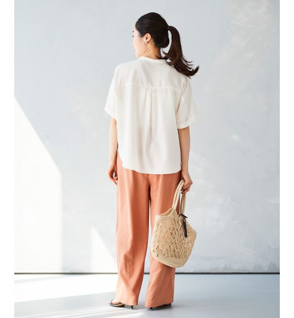 le.coeur blanc「《手洗い可能》レーヨン麻イージーパンツ」|その他|