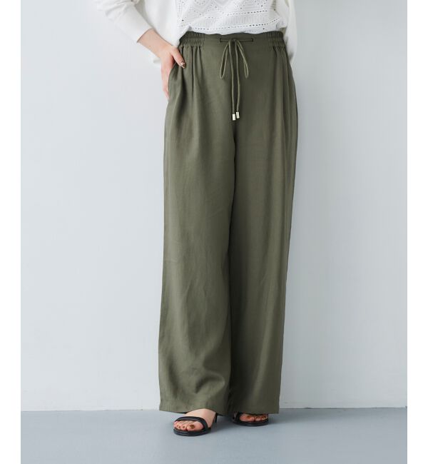 le.coeur blanc「《手洗い可能》レーヨン麻イージーパンツ」|その他|