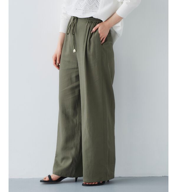 le.coeur blanc「《手洗い可能》レーヨン麻イージーパンツ」|その他|