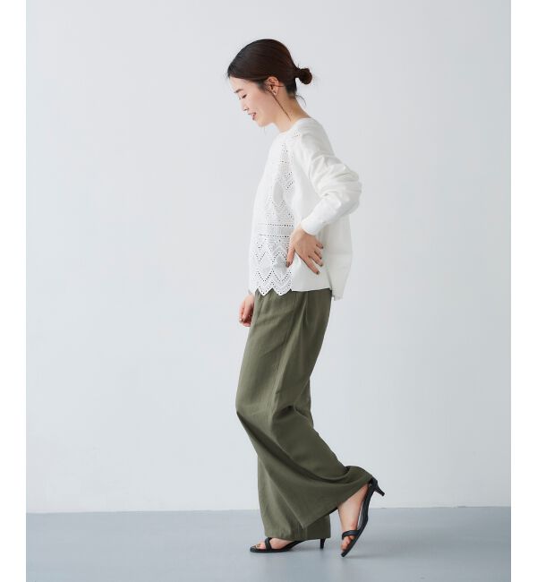 le.coeur blanc「《手洗い可能》レーヨン麻イージーパンツ」|その他|