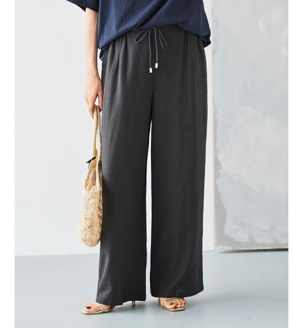 le.coeur blanc「《手洗い可能》レーヨン麻イージーパンツ」|その他|