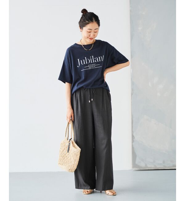 le.coeur blanc「《手洗い可能》レーヨン麻イージーパンツ」|その他|