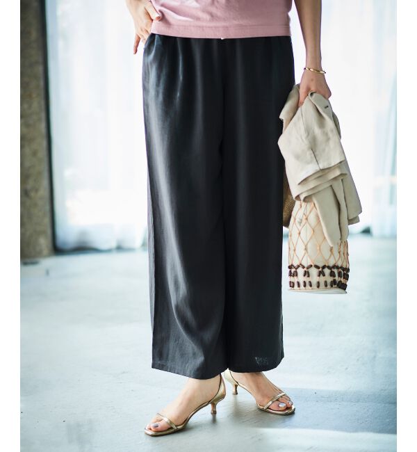 le.coeur blanc「《手洗い可能》レーヨン麻イージーパンツ」|その他|