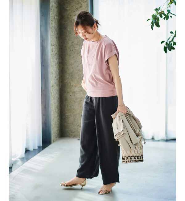 le.coeur blanc「《手洗い可能》レーヨン麻イージーパンツ」|その他|