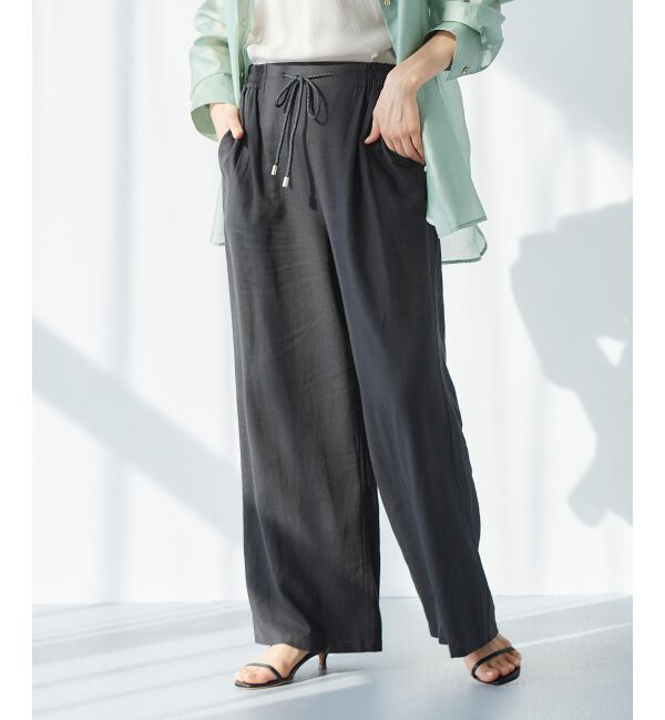 le.coeur blanc「《手洗い可能》レーヨン麻イージーパンツ」|その他|