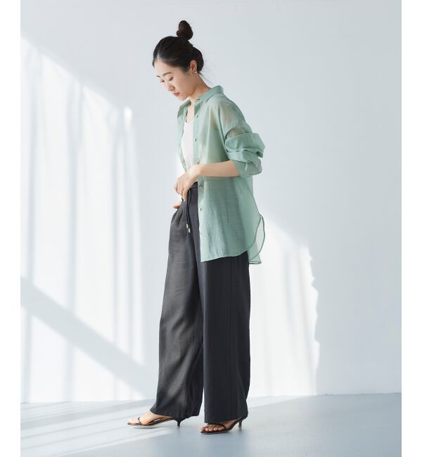 le.coeur blanc「《手洗い可能》レーヨン麻イージーパンツ」|その他|