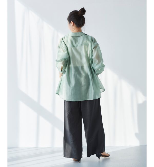 le.coeur blanc「《手洗い可能》レーヨン麻イージーパンツ」|その他|