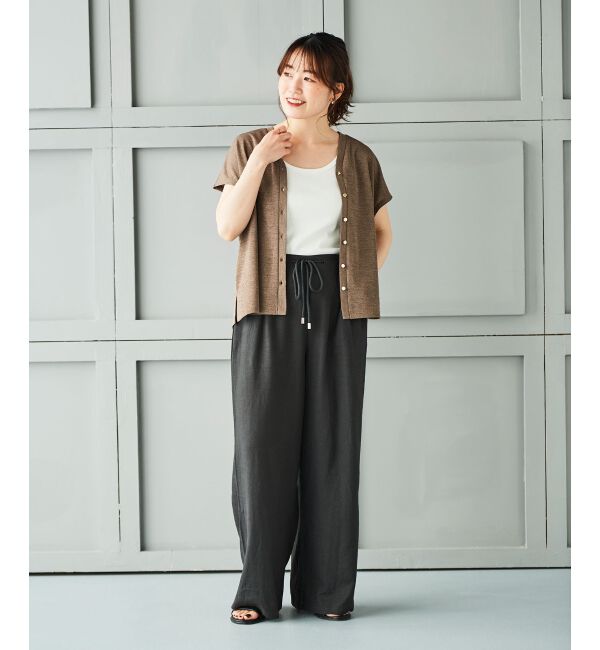le.coeur blanc「《手洗い可能》レーヨン麻イージーパンツ」|その他|