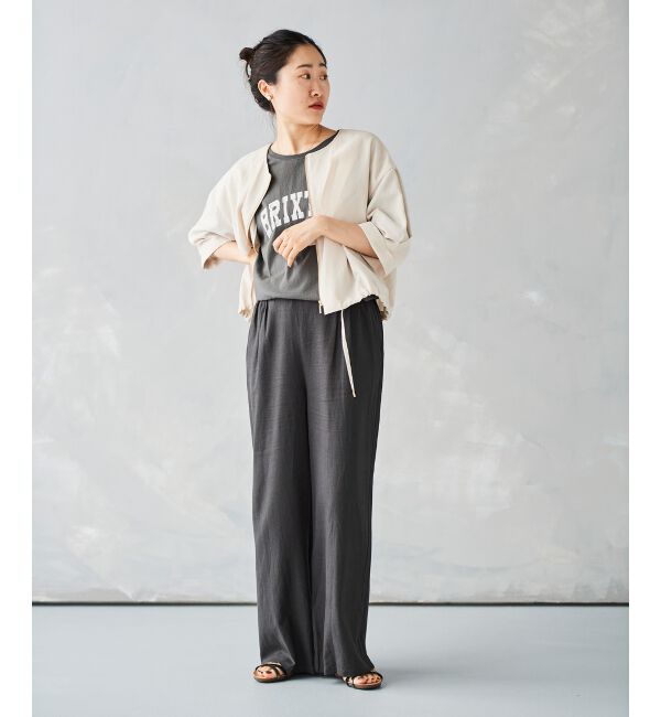 le.coeur blanc「《手洗い可能》レーヨン麻イージーパンツ」|その他|