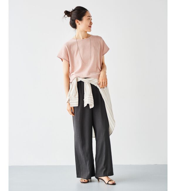 le.coeur blanc「《手洗い可能》レーヨン麻イージーパンツ」|その他|