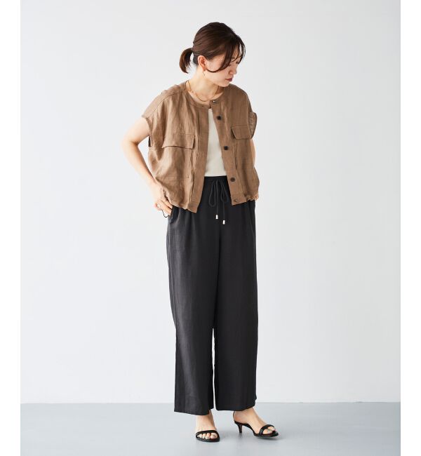 le.coeur blanc「《手洗い可能》レーヨン麻イージーパンツ」|その他|