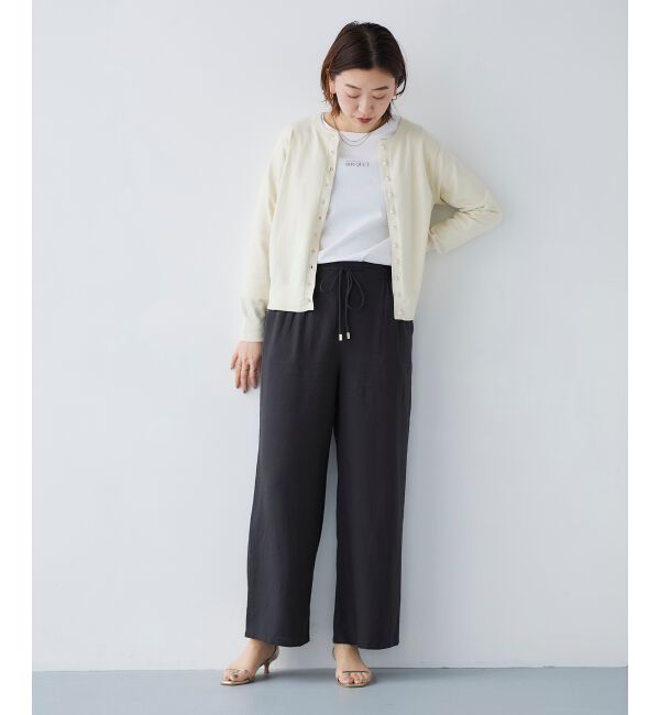 le.coeur blanc「《手洗い可能》レーヨン麻イージーパンツ」|その他|