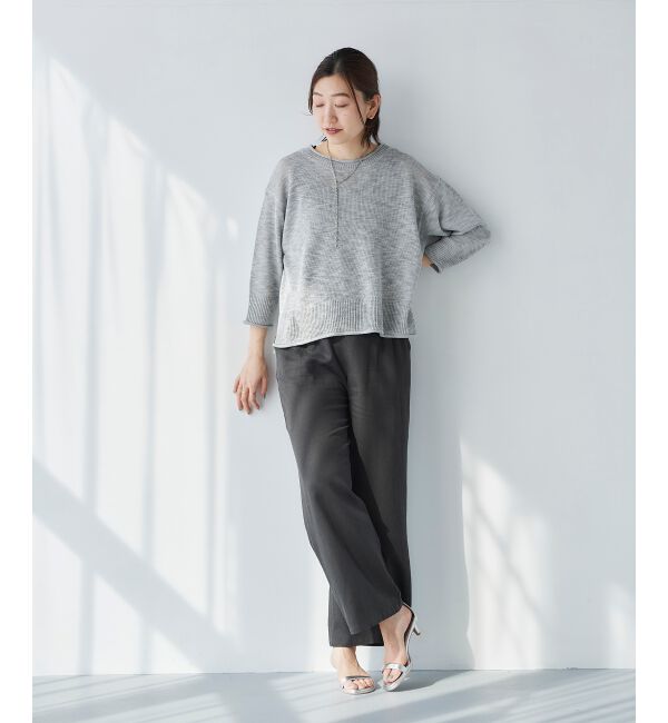 le.coeur blanc「《手洗い可能》レーヨン麻イージーパンツ」|その他|