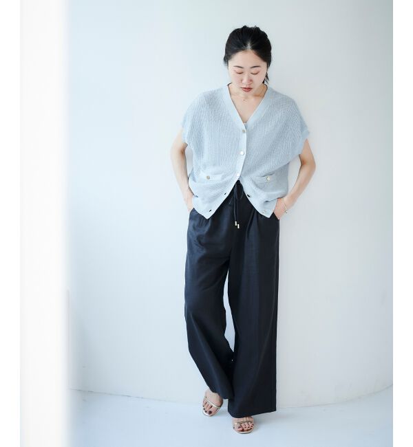 le.coeur blanc「《手洗い可能》レーヨン麻イージーパンツ」|その他|