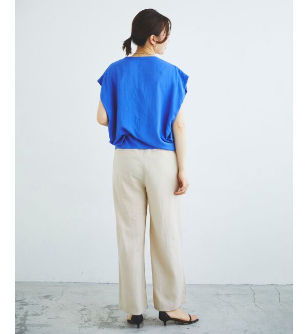 le.coeur blanc「《手洗い可能》レーヨン麻イージーパンツ」|その他|