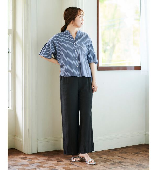 le.coeur blanc「《手洗い可能》レーヨン麻イージーパンツ」|その他|