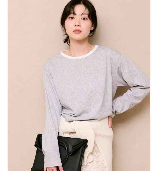  「リンガーロングカットソー」|Tシャツ・カットソー|グレー