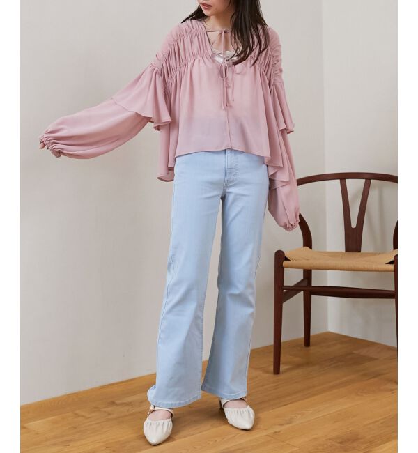 MAJESTICLEGON「ボリュームギャザーブラウス」|シャツ・ブラウス|