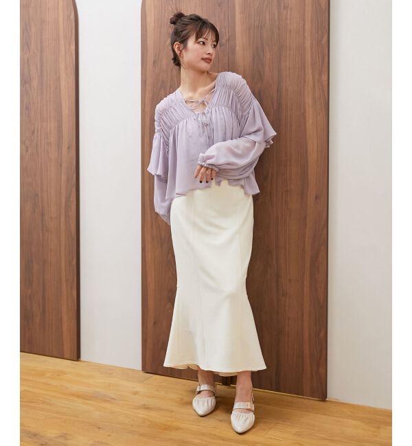 MAJESTICLEGON「ボリュームギャザーブラウス」|シャツ・ブラウス|