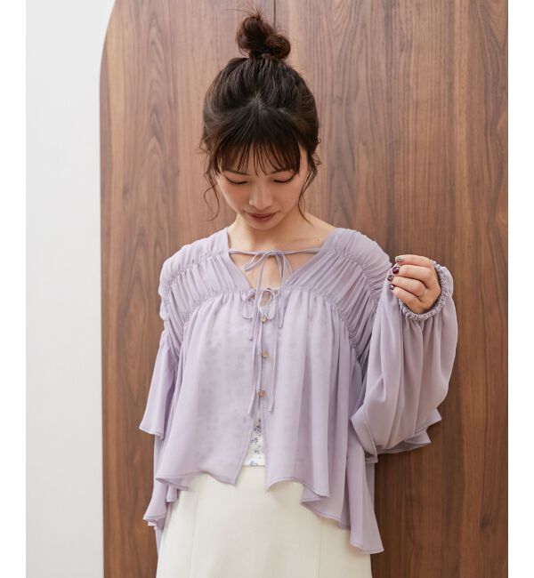 MAJESTICLEGON「ボリュームギャザーブラウス」|シャツ・ブラウス|