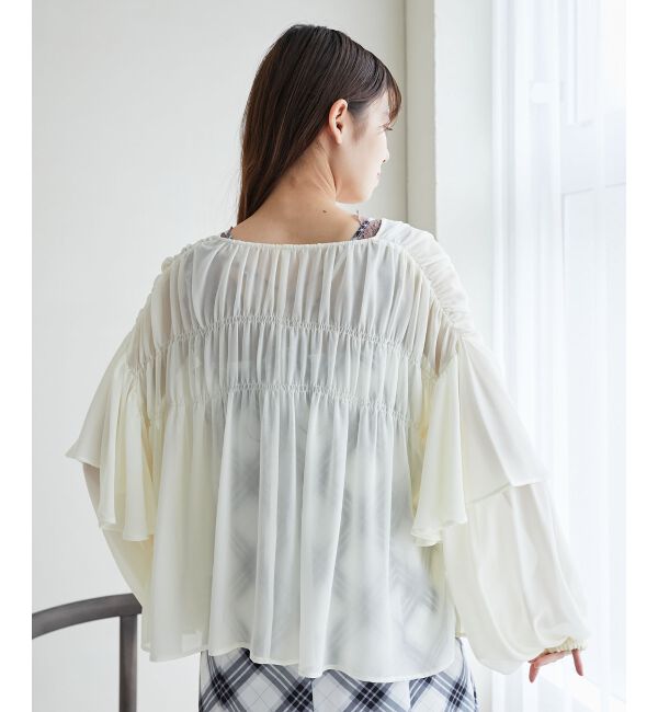 MAJESTICLEGON「ボリュームギャザーブラウス」|シャツ・ブラウス|