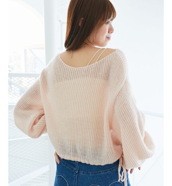  「キラキラドロストメッシュニット」|ニット・セーター|
