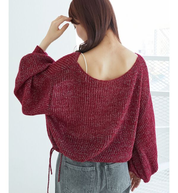  「キラキラドロストメッシュニット」|ニット・セーター|