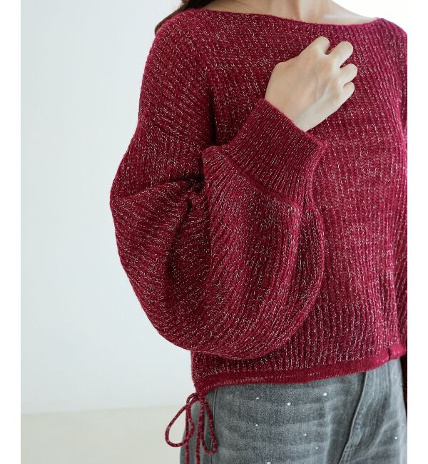  「キラキラドロストメッシュニット」|ニット・セーター|