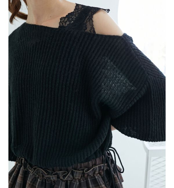  「キラキラドロストメッシュニット」|ニット・セーター|
