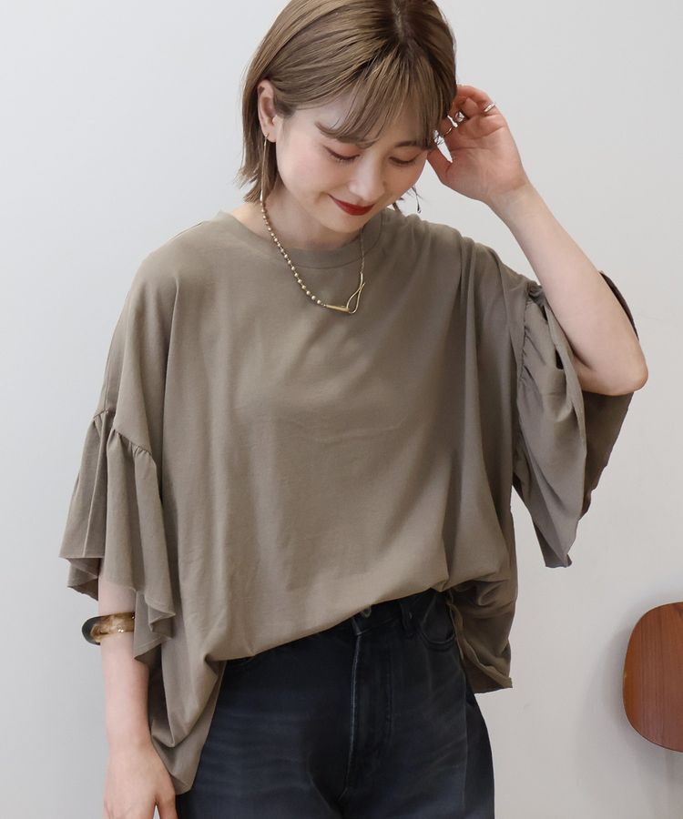 AMERICAN HOLIC「バックフリル半袖プルオーバー」|Tシャツ・カットソー|