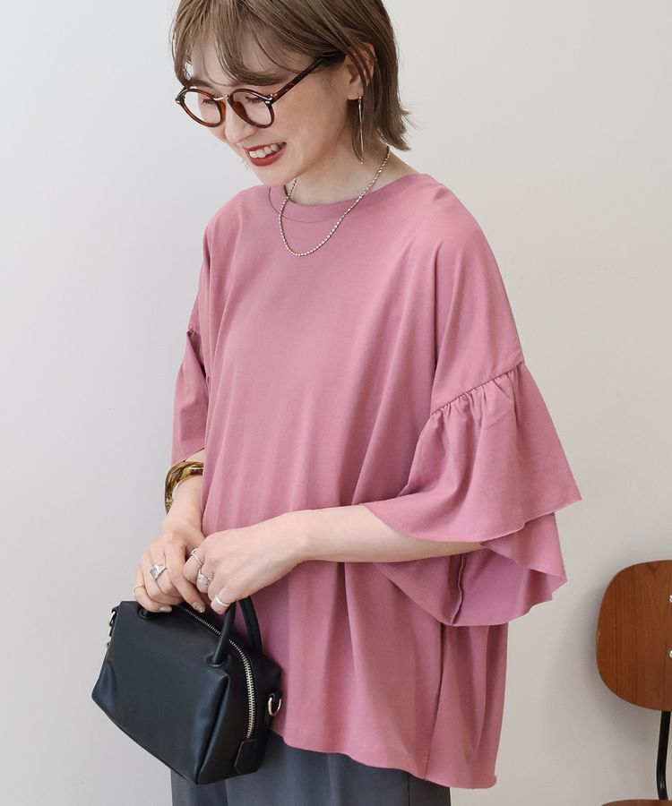 AMERICAN HOLIC「バックフリル半袖プルオーバー」|Tシャツ・カットソー|