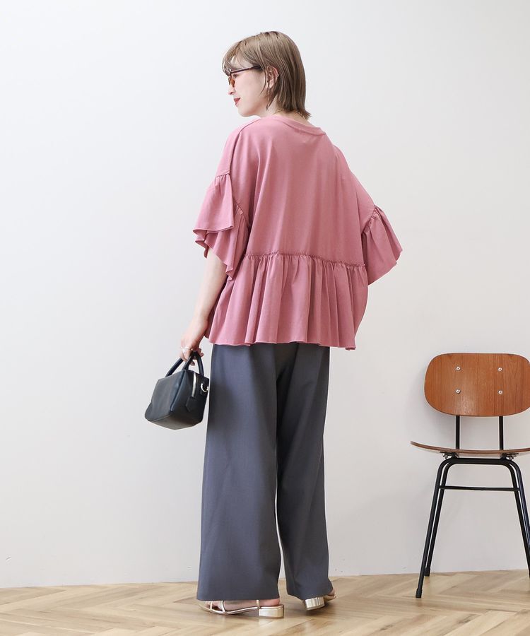 AMERICAN HOLIC「バックフリル半袖プルオーバー」|Tシャツ・カットソー|