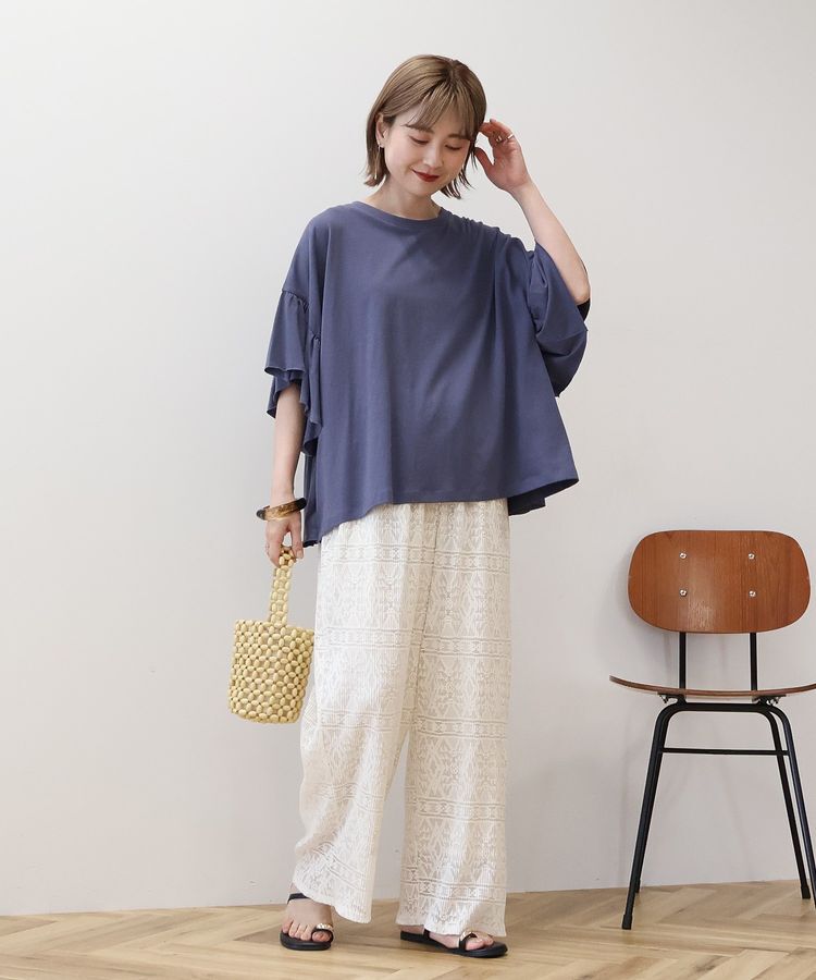 AMERICAN HOLIC「バックフリル半袖プルオーバー」|Tシャツ・カットソー|