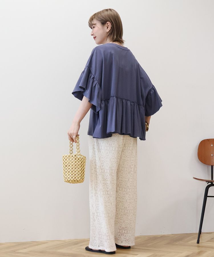 AMERICAN HOLIC「バックフリル半袖プルオーバー」|Tシャツ・カットソー|