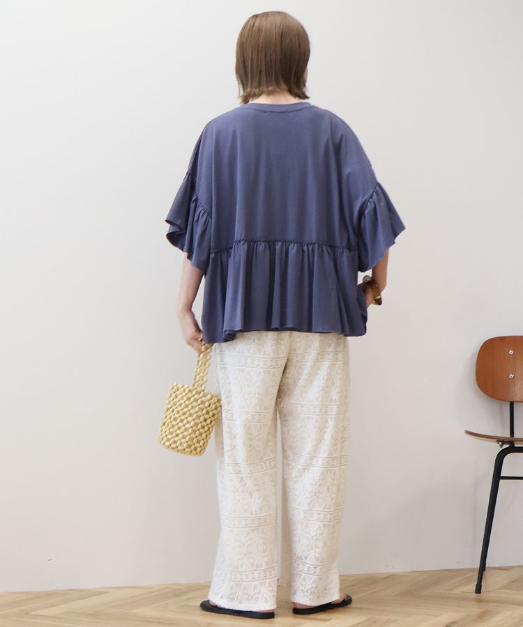 AMERICAN HOLIC「バックフリル半袖プルオーバー」|Tシャツ・カットソー|