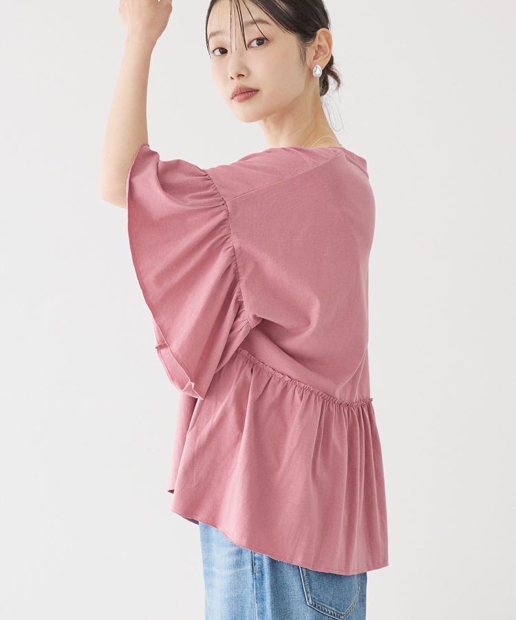 AMERICAN HOLIC「バックフリル半袖プルオーバー」|Tシャツ・カットソー|