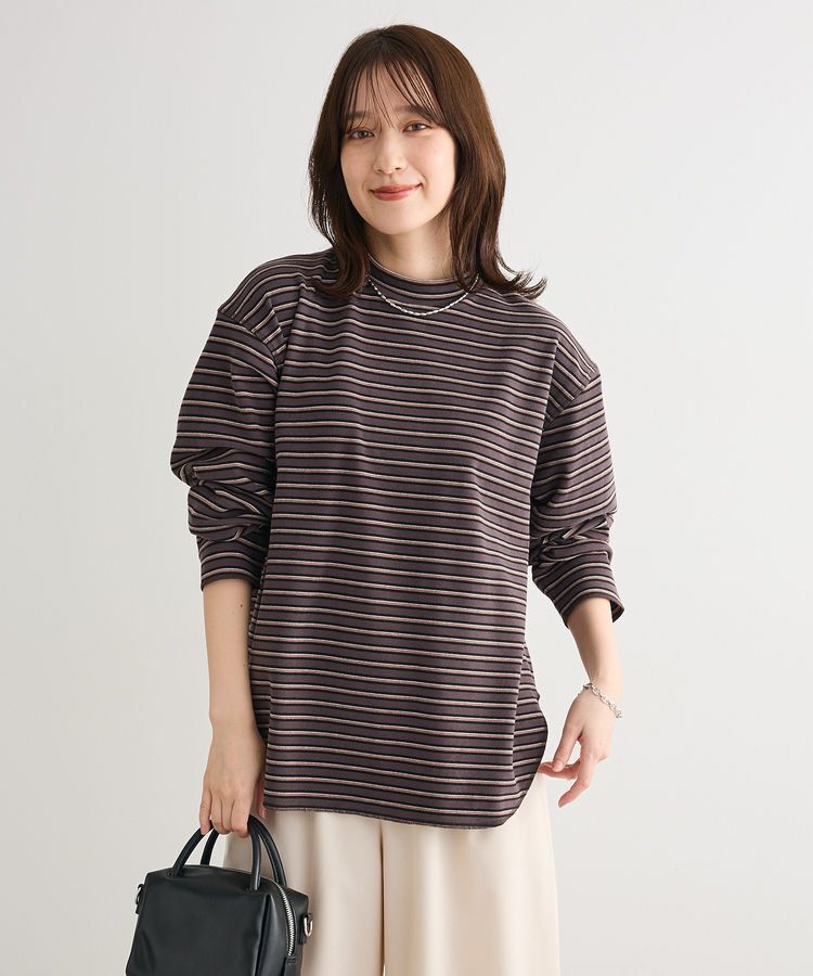 Green Parks「なめらかタッチマルチボーダープルオーバー」|Tシャツ・カットソー|