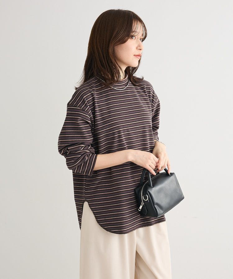 Green Parks「なめらかタッチマルチボーダープルオーバー」|Tシャツ・カットソー|