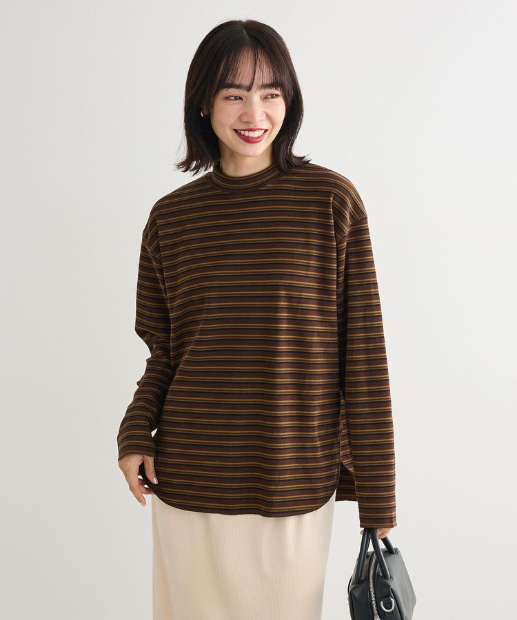 Green Parks「なめらかタッチマルチボーダープルオーバー」|Tシャツ・カットソー|