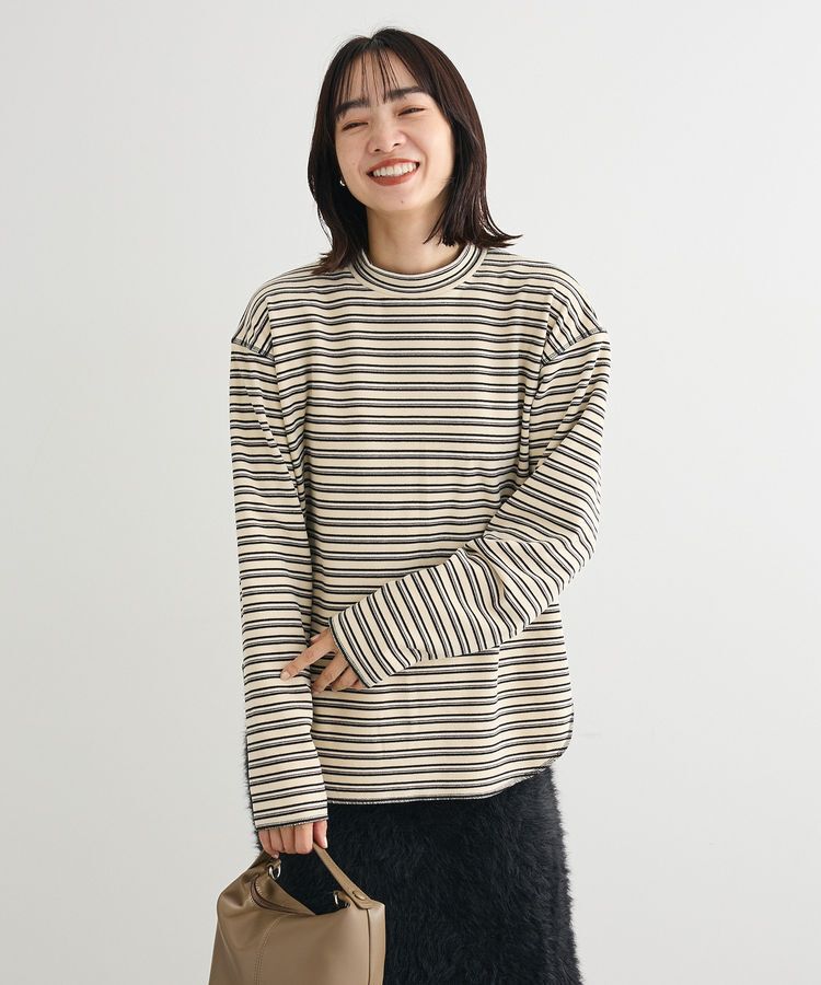 Green Parks「なめらかタッチマルチボーダープルオーバー」|Tシャツ・カットソー|