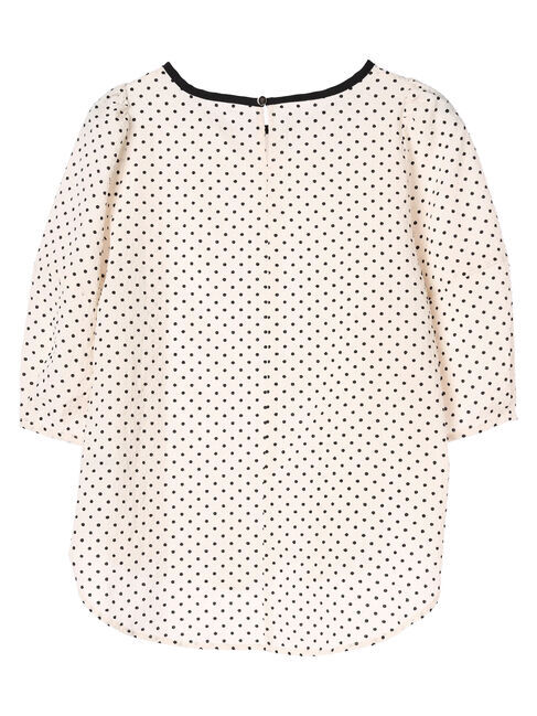 YECCA VECCA「ドットバルーン袖ブラウス」|シャツ・ブラウス|