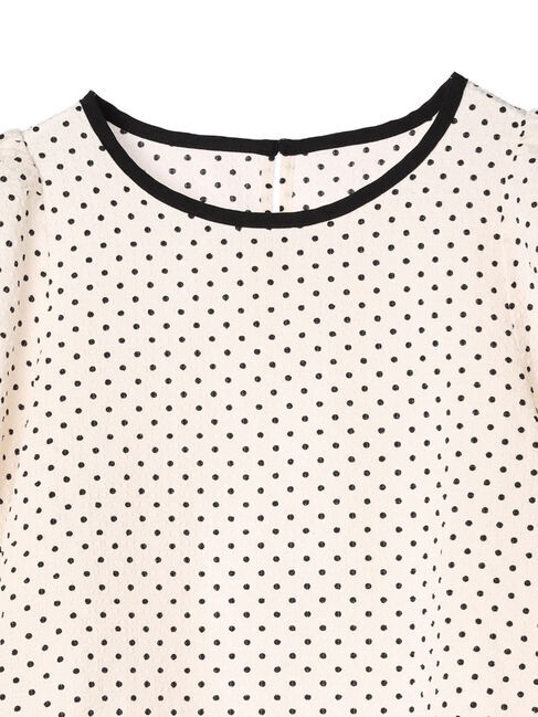 YECCA VECCA「ドットバルーン袖ブラウス」|シャツ・ブラウス|