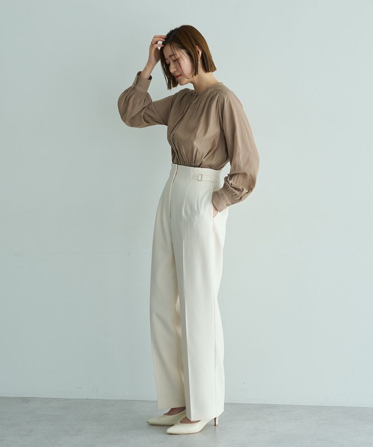YECCA VECCA「サイドベルテッドハイウエストパンツ」|その他|