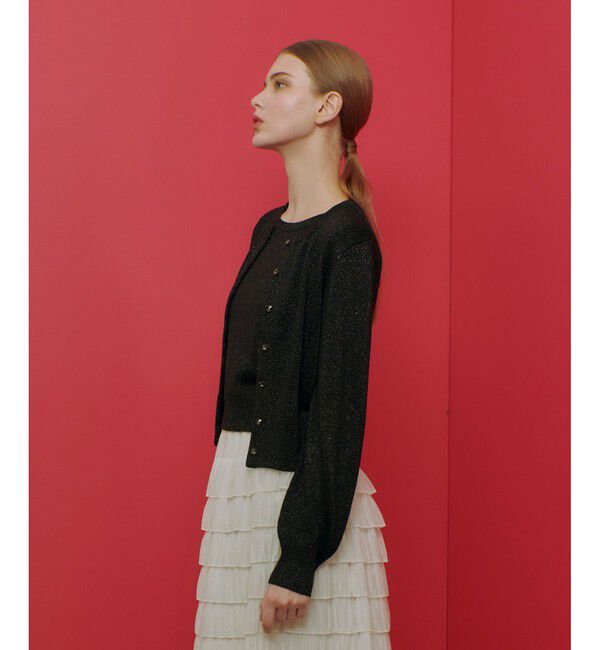 LOULOU WILLOUGHBY「【LOULOU WILLOUGHBY】ラメメランジェカーディガン」|カーディガン|