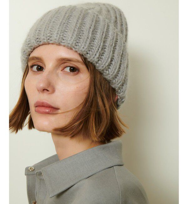 allureville「ニットキャップ」|ニット帽|ライトグレー