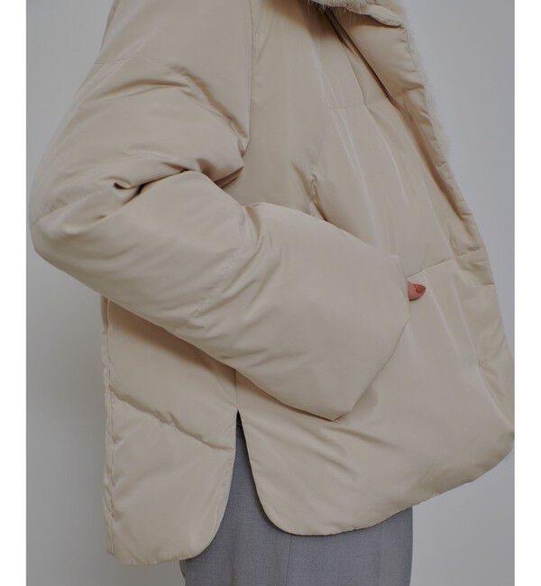 allureville「ファーカラーショートダウンコート」|ダウン|