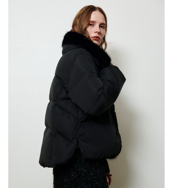 allureville「ファーカラーショートダウンコート」|ダウン|